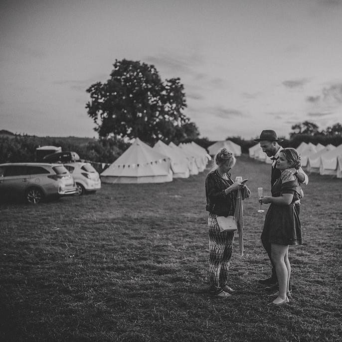 Festival Wedding With Bell Tent Camping