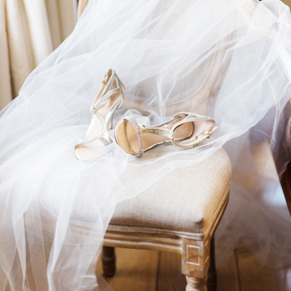 Love Art Wear Art Shoes | Romantic Blush Wedding Inspiration by The Wedding Stylist at Notley Abbey with Joanna Truby Flowers | Emma Pilkington Photography | Opaline Films