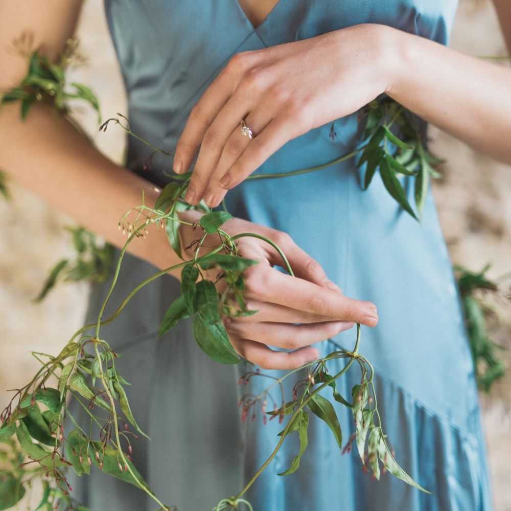 Bride in Cherry Williams Gown | Romantic Blush Wedding Inspiration by The Wedding Stylist at Notley Abbey with Joanna Truby Flowers | Emma Pilkington Photography | Opaline Films