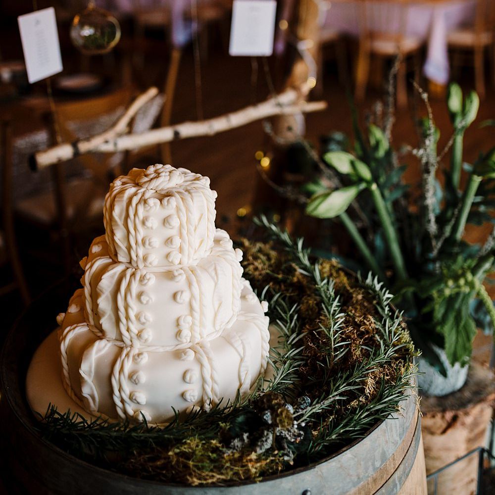 White Iced Cake by Super Duper Cakes | Boho Winter Tipi Wedding Inspiration | Styling & Concept by Pretty Creative | Amy Faith Photography