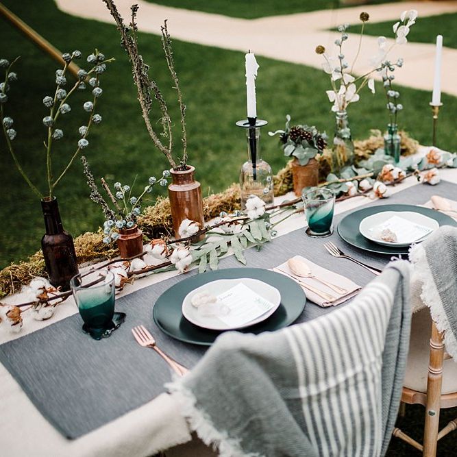 Winter Tablescape with Nordic Touches | Hattie Boo Designs Wedding Stationery | Boho Winter Tipi Wedding Inspiration | Styling & Concept by Pretty Creative | Amy Faith Photography
