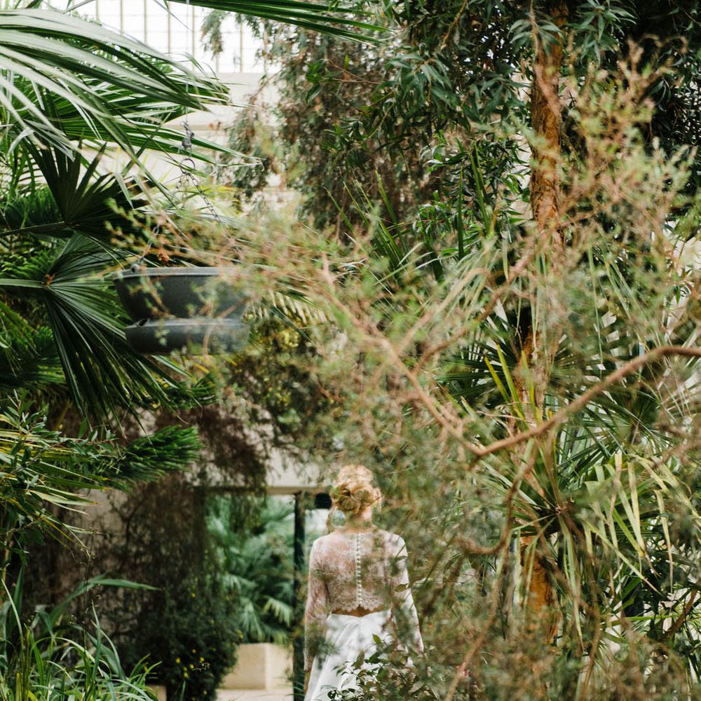 Bridal Separates By KMR Bespoke Bridal | Bright Wedding Bouquet | Sheffield Botanical Gardens | Sarah Folega Fine Art Photography