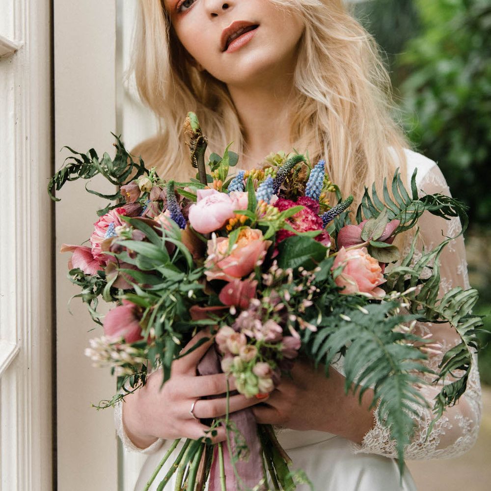 Bridal Separates By KMR Bespoke Bridal | Bright Wedding Bouquet | Sheffield Botanical Gardens | Sarah Folega Fine Art Photography