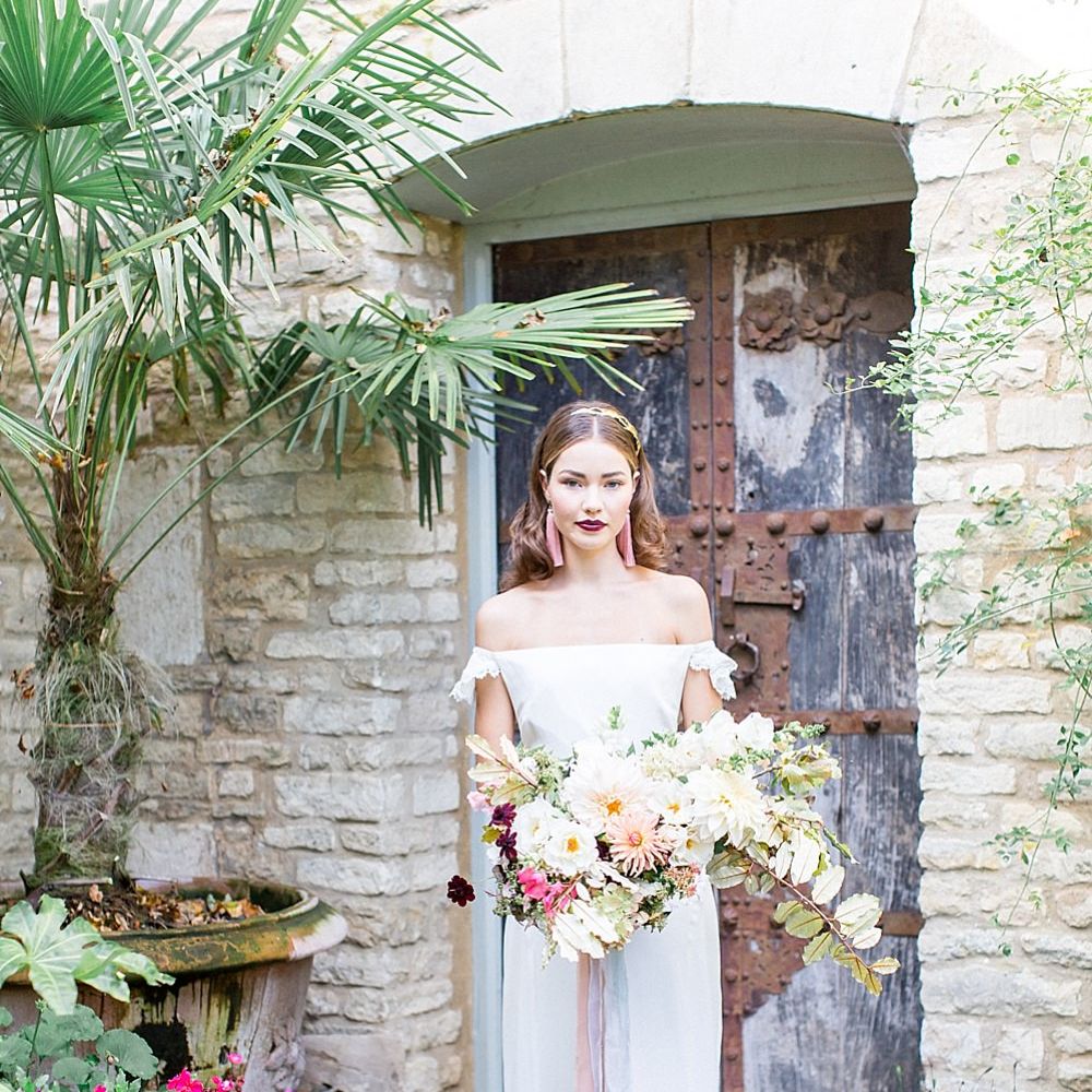 Bridal Gown | Botanical Boho Luxe Inspiration | Philippa Sian Photography