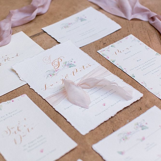 Wedding Stationery by De Winton Paper Co | Botanical Boho Luxe Inspiration | Philippa Sian Photography