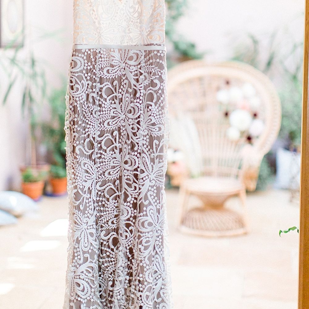 Lace Wedding Dress | Botanical Boho Luxe Inspiration | Philippa Sian Photography