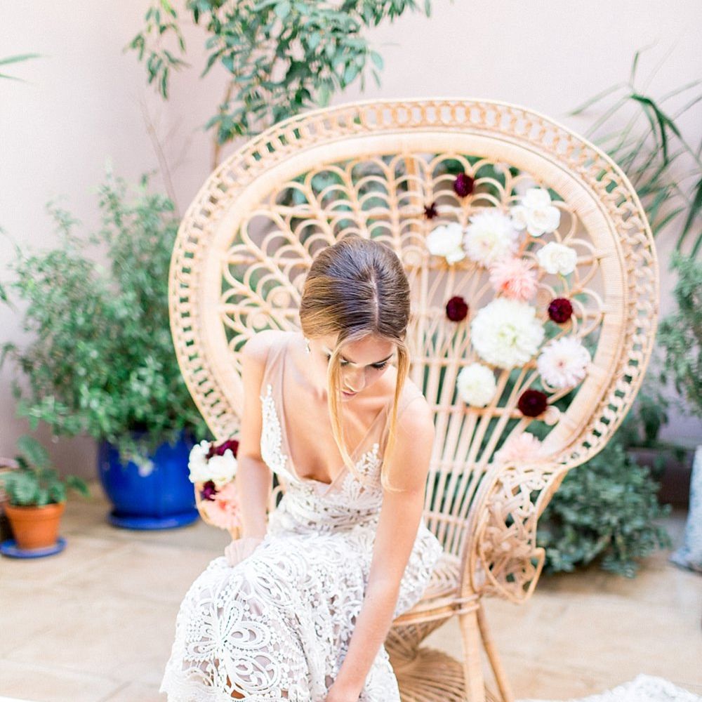 Lace Wedding Dress | Botanical Boho Luxe Inspiration | Philippa Sian Photography