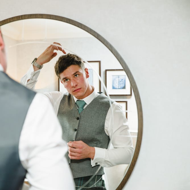 Groom Getting Ready | The Gibson's Photography | Second Shooter Martin Venherm | White Balloon Films