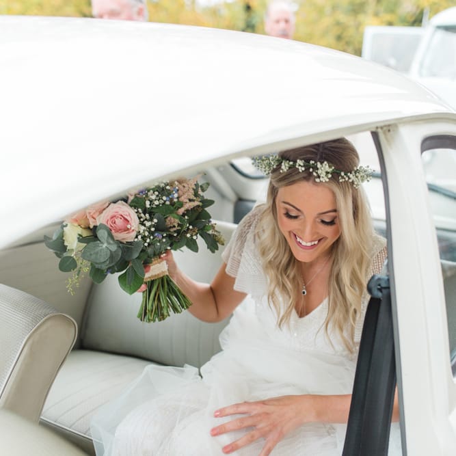 Bride in Eliza Jane Howell Wilma Wedding Dress | The Gibson's Photography | Second Shooter Martin Venherm | White Balloon Films