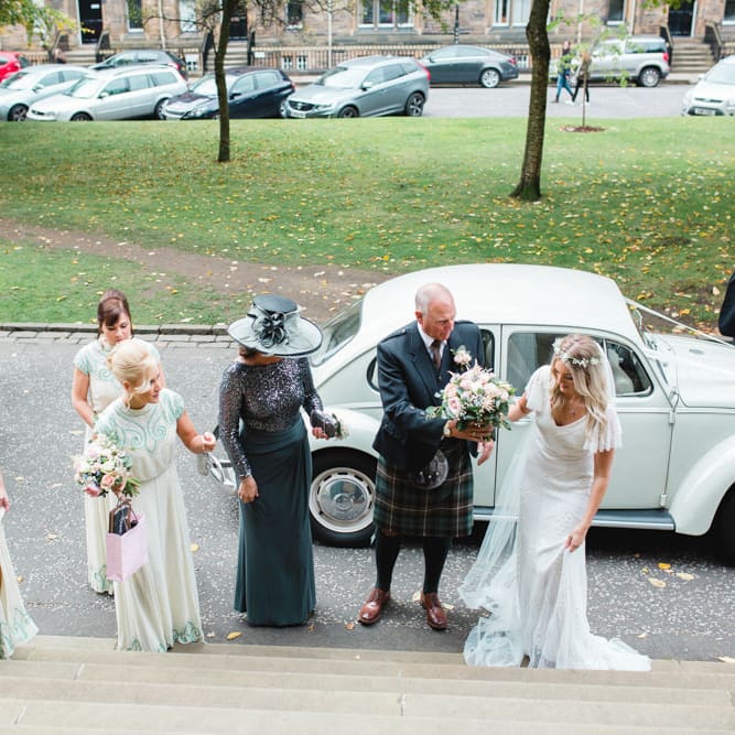 Bridesmaids in Frock & Frill ASOS Mint Green Dresses | Bride in Eliza Jane Howell Wilma Wedding Dress | The Gibson's Photography | Second Shooter Martin Venherm | White Balloon Films