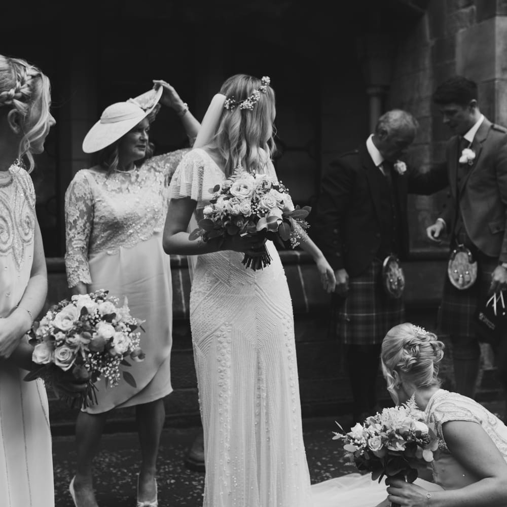 Bride in Eliza Jane Howell Wilma Wedding Dress | The Gibson's Photography | Second Shooter Martin Venherm | White Balloon Films