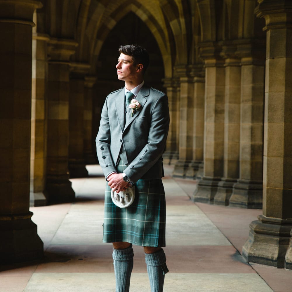Groom in Kilt | The Gibson's Photography | Second Shooter Martin Venherm | White Balloon Films