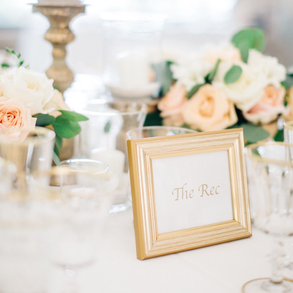 Peach & Gold Wedding Decor