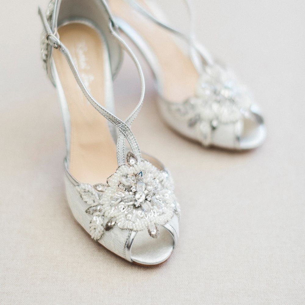 Rachel Simpson 'Charlotte' Bridal Shoes | Pink & Coral Country Wedding at Crabbs Barn, Essex | Kathryn Hopkins Photography | Film by Colbridge Media Services Ltd