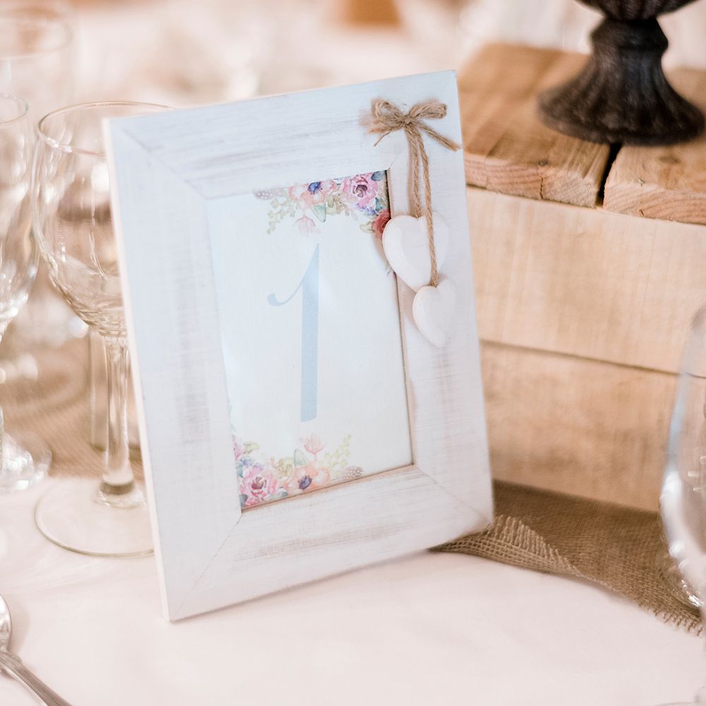 Pastel Wedding Stationery Table Number | Peach & Coral Country Wedding at Crabbs Barn, Essex | Kathryn Hopkins Photography | Film by Colbridge Media Services Ltd