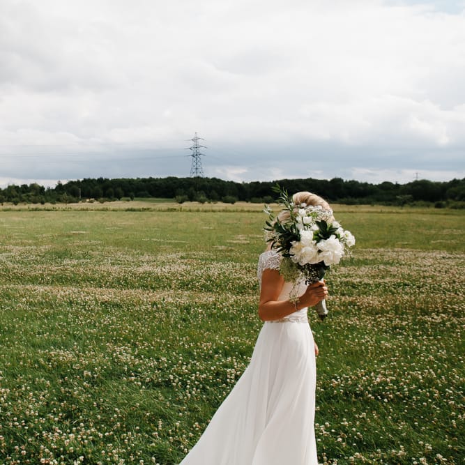 Thames Chase Community Centre Wedding With Bride In Sequinned Justin Alexander Dress & Bridesmaids In Mint Green With Images From Chris Barber