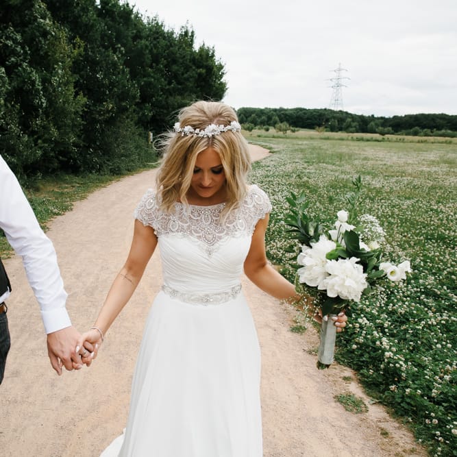 Thames Chase Community Centre Wedding With Bride In Sequinned Justin Alexander Dress & Bridesmaids In Mint Green With Images From Chris Barber