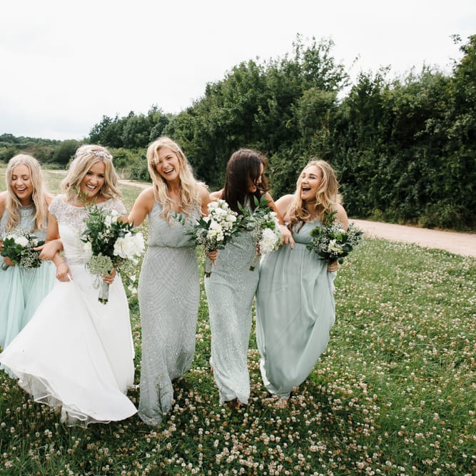 Wedding Party In Mint Green Dresses