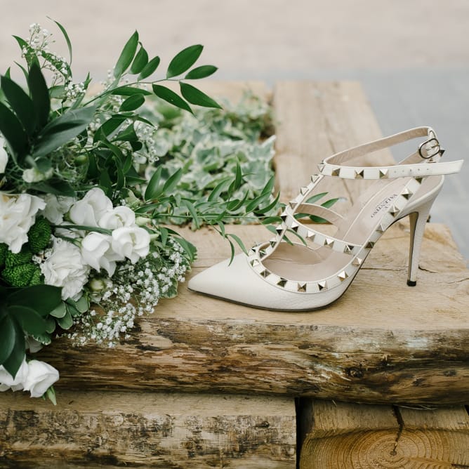 Valentino Rock Stud Wedding Shoes