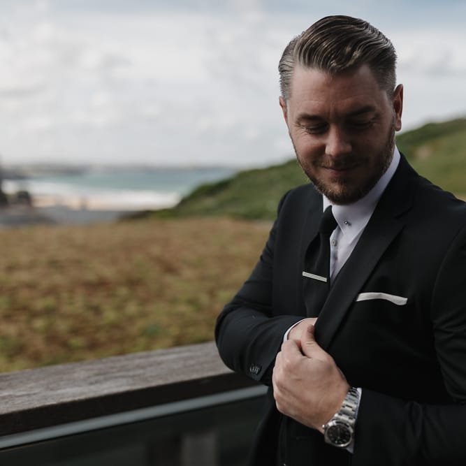 Intimate Coastal Wedding At Watergate Bay Hotel Cornwall With Bride In Blackburn Bridal & Images From Sebastien Boudot
