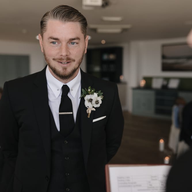 Intimate Coastal Wedding At Watergate Bay Hotel Cornwall With Bride In Blackburn Bridal & Images From Sebastien Boudot