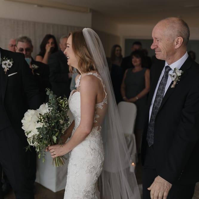 Intimate Coastal Wedding At Watergate Bay Hotel Cornwall With Bride In Blackburn Bridal & Images From Sebastien Boudot