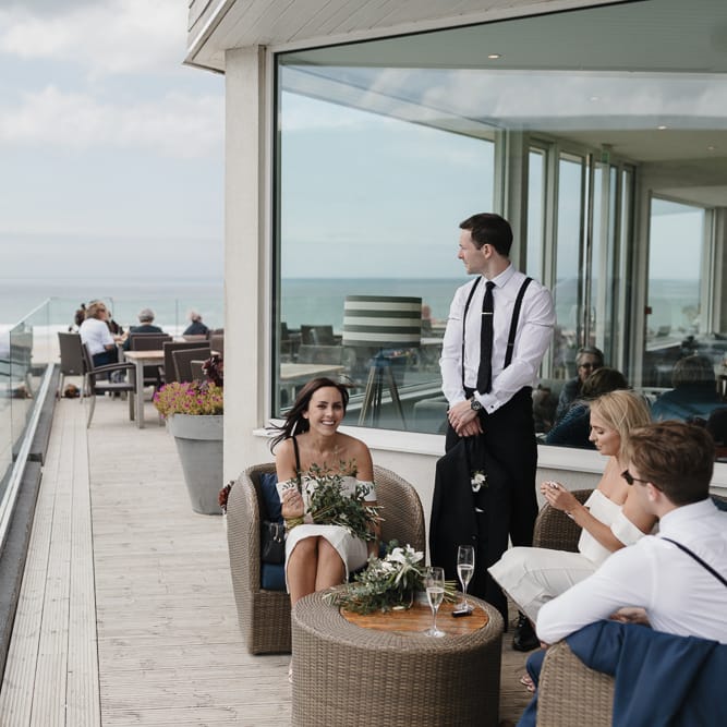 Intimate Coastal Wedding At Watergate Bay Hotel Cornwall With Bride In Blackburn Bridal & Images From Sebastien Boudot