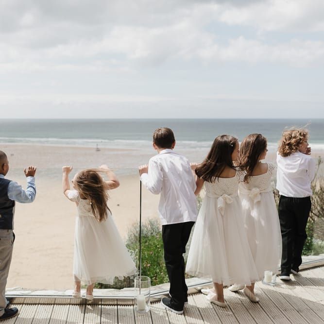 Intimate Coastal Wedding At Watergate Bay Hotel Cornwall With Bride In Blackburn Bridal & Images From Sebastien Boudot