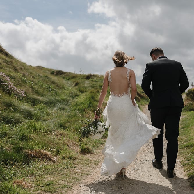 Intimate Coastal Wedding At Watergate Bay Hotel Cornwall With Bride In Blackburn Bridal & Images From Sebastien Boudot
