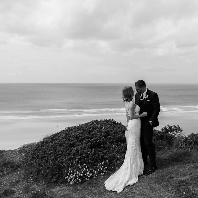 Intimate Coastal Wedding At Watergate Bay Hotel Cornwall With Bride In Blackburn Bridal & Images From Sebastien Boudot