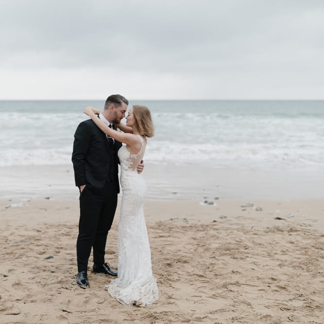 Intimate Coastal Wedding At Watergate Bay Hotel Cornwall With Bride In Blackburn Bridal & Images From Sebastien Boudot