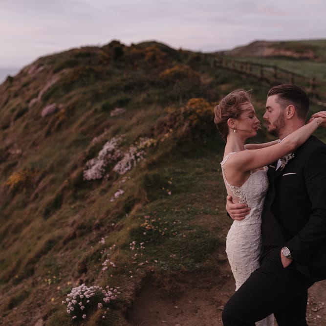Intimate Coastal Wedding At Watergate Bay Hotel Cornwall With Bride In Blackburn Bridal & Images From Sebastien Boudot