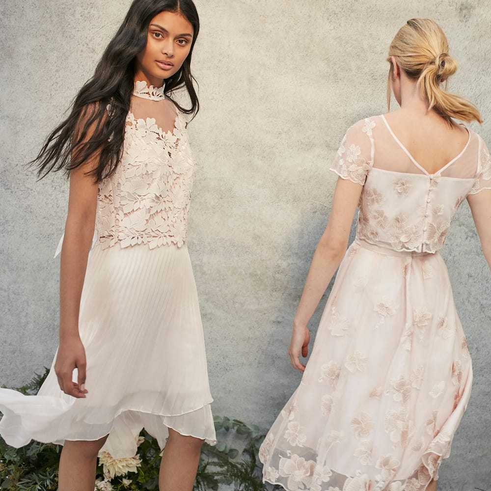 <a href="https://www.coast stores.com/p/janie lace tie top/1882865?utm_source=Rock_my_wedding&utm_medium=social&utm_campaign=blog_post&utm_content=janietop" rel="noopener" target="_blank">Janie Lace Top</a>, <a href="https://www.coast stores.com/p/neive lace top/1914520?utm_source=Rock_my_wedding&utm_medium=social&utm_campaign=blog_post&utm_content=neivetop" rel="noopener" target="_blank">Neive Lace Top</a> & <a href="https://www.coast stores.com/p/neive lace skirt/1914320?utm_source=Rock_my_wedding&utm_medium=social&utm_campaign=blog_post&utm_content=neiveskirt" rel="noopener" target="_blank">Neive Lace Skirt</a> by Coast (BLUSH PINK COMING SOON)