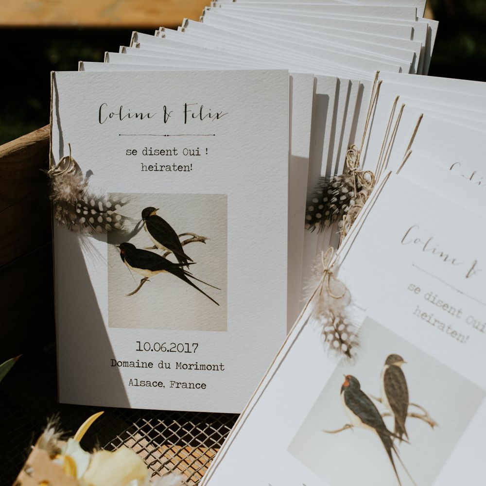 Wedding Stationery | Chic Rustic French Wedding at Le Morimont Styled by Féelicité | Photography by Chloe