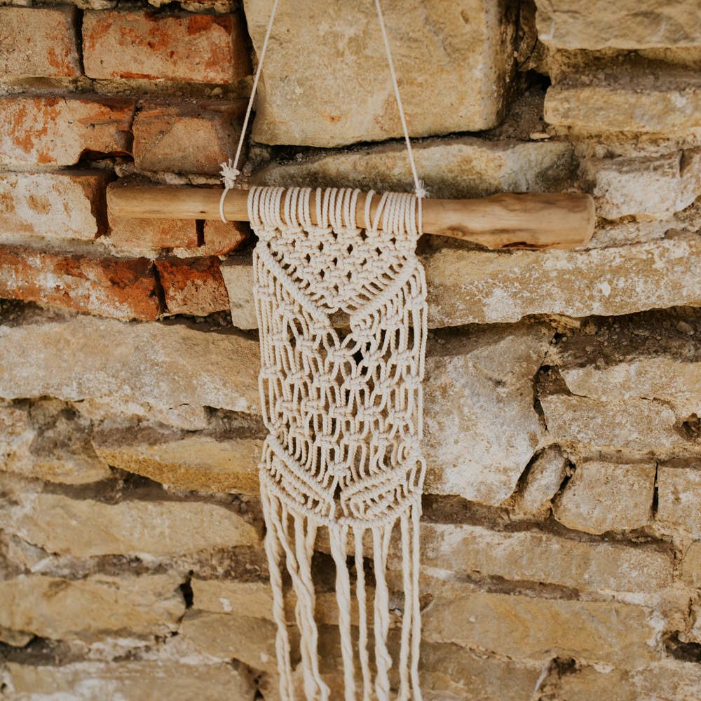 Macrame Wedding Decor | Chic Rustic French Wedding at Le Morimont Styled by Féelicité | Photography by Chloe
