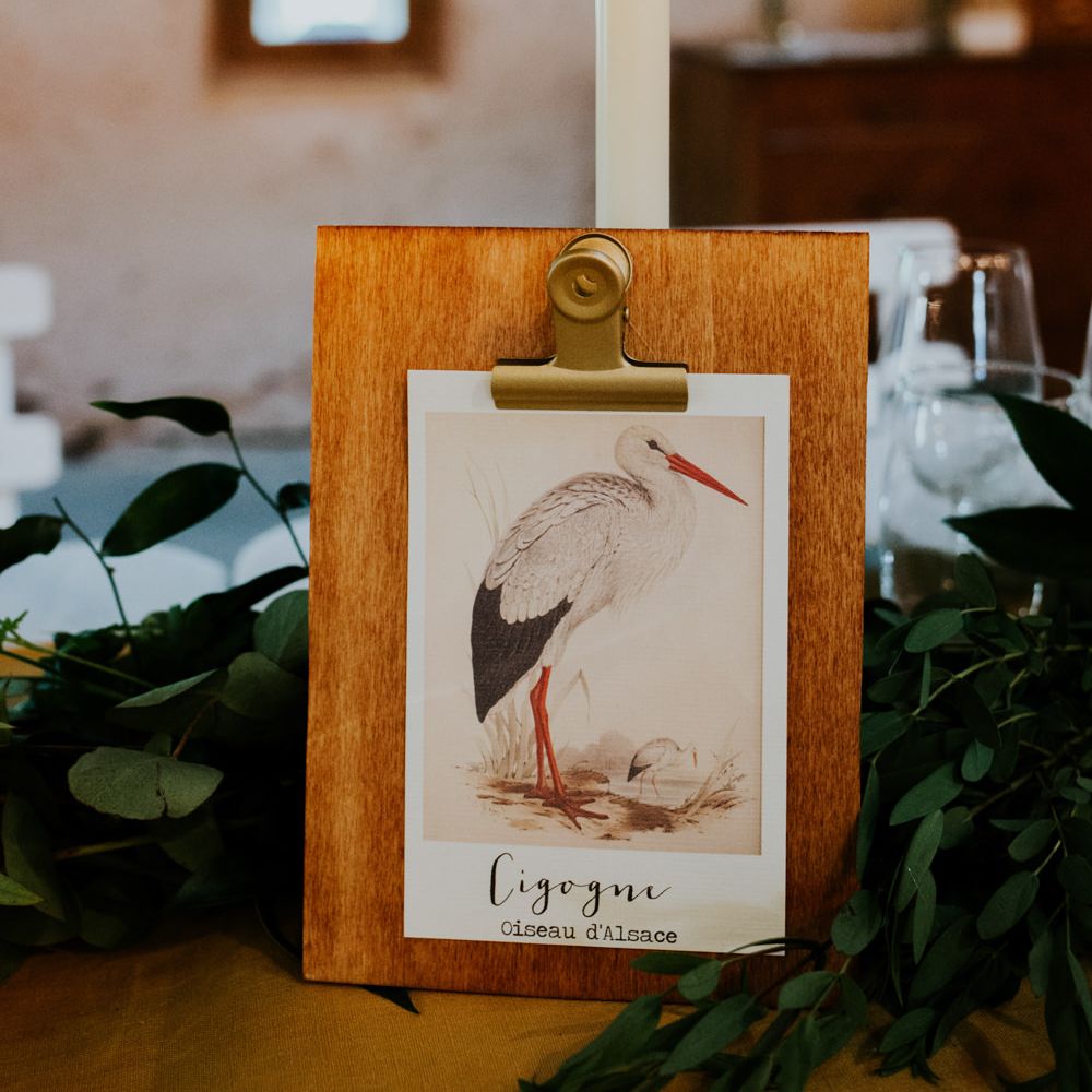 Bird Table Names | Chic Rustic French Wedding at Le Morimont Styled by Féelicité | Photography by Chloe