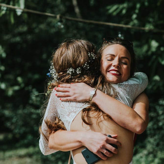 Bride in Grace Loves Lace | Outdoor Woodland Wedding at The Dreys in Kent | Fern Edwards Photography