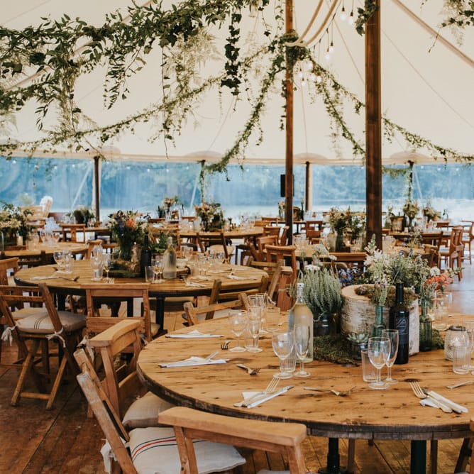 Greenery Marquee Reception | Outdoor Woodland Wedding at The Dreys in Kent | Fern Edwards Photography