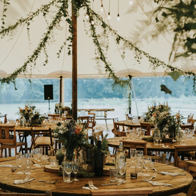 Greenery Filled Marquee Reception | Outdoor Woodland Wedding at The Dreys in Kent | Fern Edwards Photography
