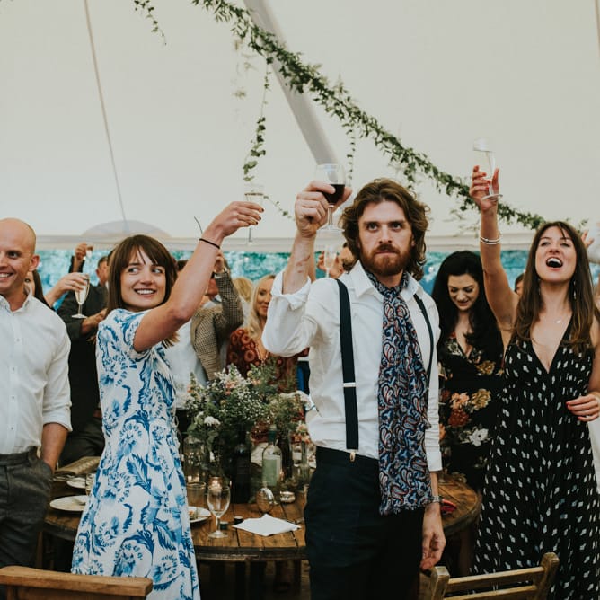 Speeches | Marquee Reception | Outdoor Woodland Wedding at The Dreys in Kent | Fern Edwards Photography