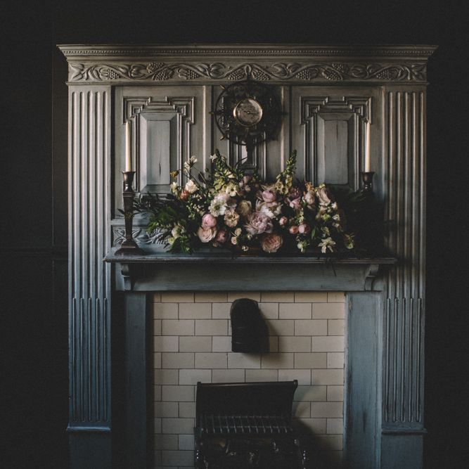 Dark Hues For An Intimate Wedding Inspiration Shoot At The Green Man Winchester With Stationery By Geri Loves Emi And Images From Carrie Lavers Photography