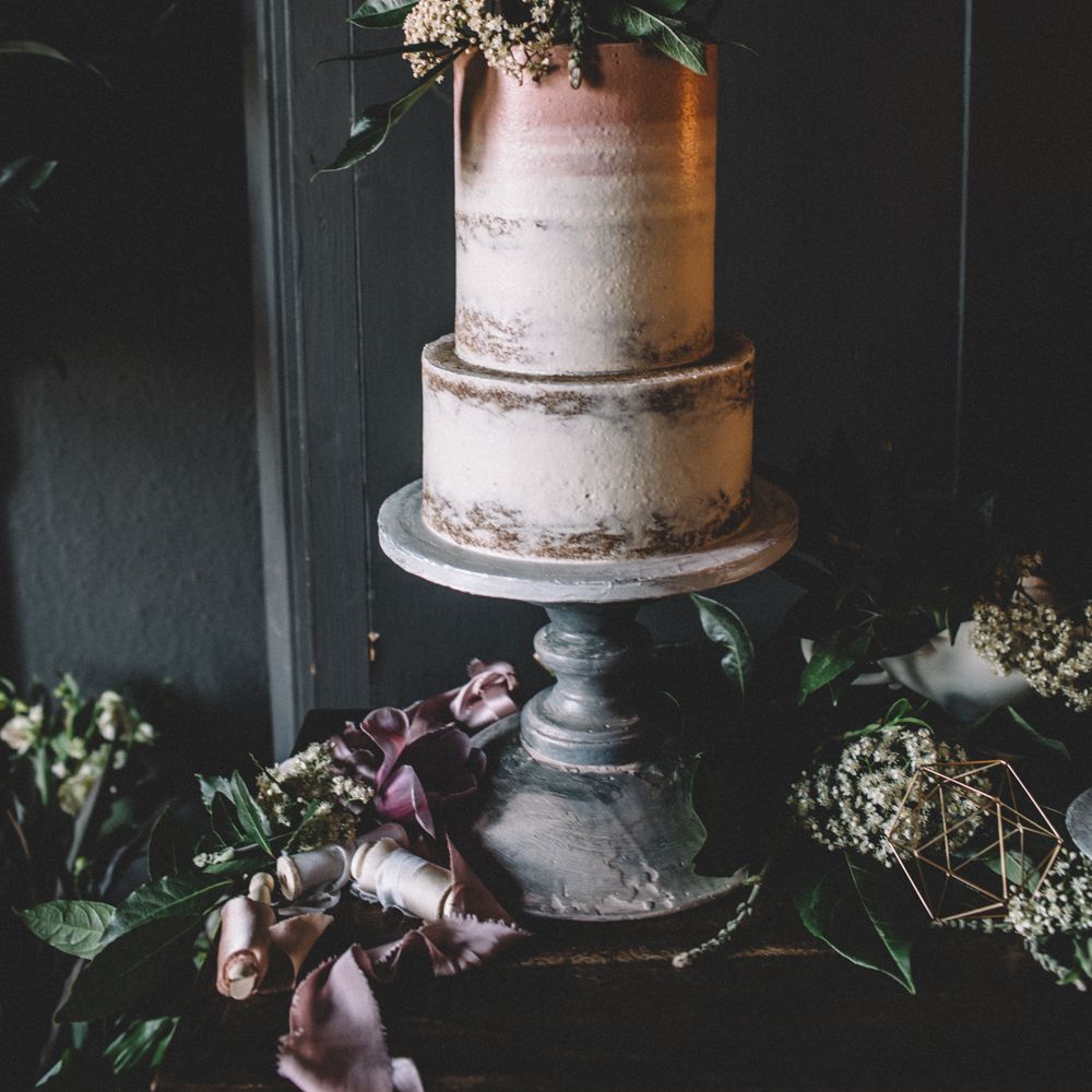 Dark Hues For An Intimate Wedding Inspiration Shoot At The Green Man Winchester With Stationery By Geri Loves Emi And Images From Carrie Lavers Photography