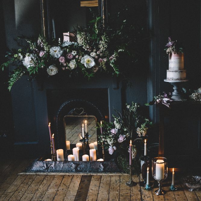 Dark Hues For An Intimate Wedding Inspiration Shoot At The Green Man Winchester With Stationery By Geri Loves Emi And Images From Carrie Lavers Photography