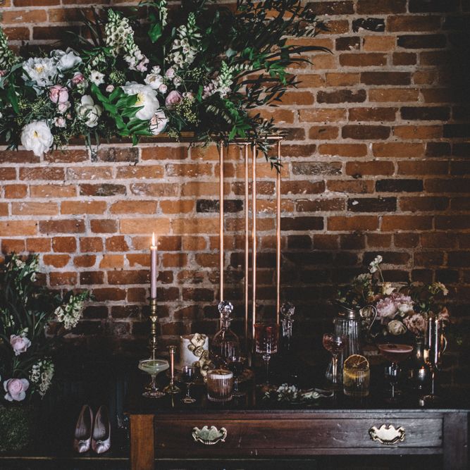 Dark Hues For An Intimate Wedding Inspiration Shoot At The Green Man Winchester With Stationery By Geri Loves Emi And Images From Carrie Lavers Photography