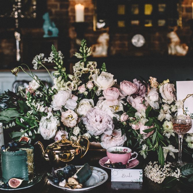 Dark Hues For An Intimate Wedding Inspiration Shoot At The Green Man Winchester With Stationery By Geri Loves Emi And Images From Carrie Lavers Photography