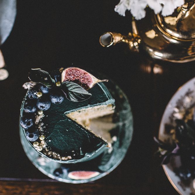 Dark Hues For An Intimate Wedding Inspiration Shoot At The Green Man Winchester With Stationery By Geri Loves Emi And Images From Carrie Lavers Photography