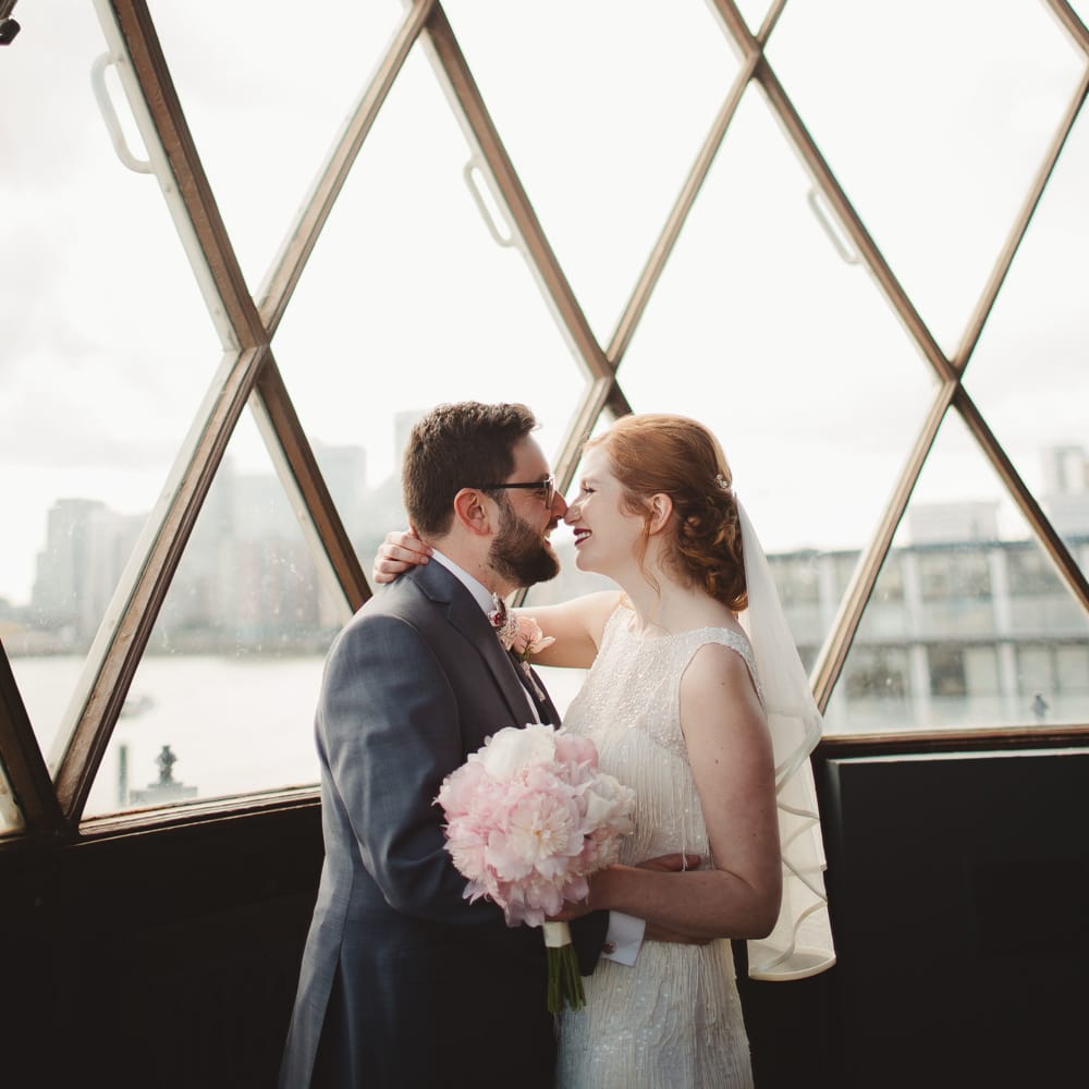 Elegant Wedding Trinity Buoy Wharf Foliage Installation & Festoon Light Decor With Bride In 20s Inspired Gown By Poppy Perspective Images Frances Sales