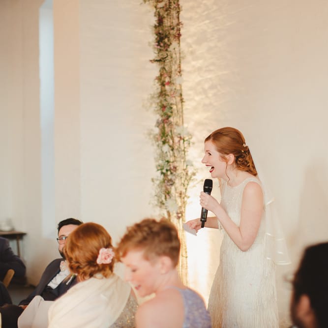 Bride Making Speech At Wedding | Images by Frances Sales