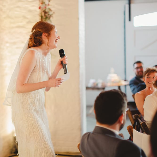 Bride Making Speech At Wedding | Images by Frances Sales