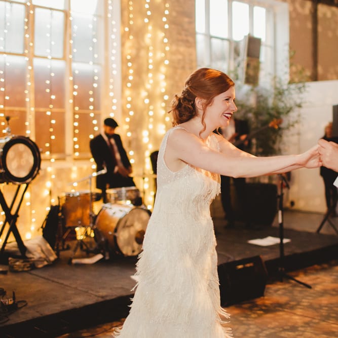 Elegant Wedding Trinity Buoy Wharf Foliage Installation & Festoon Light Decor With Bride In 20s Inspired Gown By Poppy Perspective Images Frances Sales